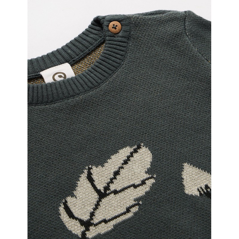 Müsli by Green Cotton Baby Boys' Forest Knit Pullover Sweater,