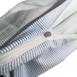 Generisch Side Sleeper Pillow Cover, 40 x 145 cm, Nursing Pillow, Cushion Cover, 100% Cotton with Zip, Made in Germany (Blue)