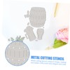 Tofficu 1 Set Metal Die Cut Stencil for DIY Card