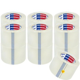 3" Heavy Duty Packing Tape, 12 Rolls, Clear, 3" Core, Total 660Y, Clear, 2.2 mil, 3 inch x 55 Yards, Refill for Packaging and Shipping(3 in Width)