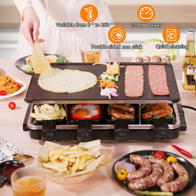 Electric Korean BBQ Indoor Grill Table Smokeless Portable Griddle Raclette