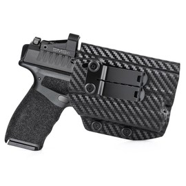 Hellcat Pro Holster, Compatible with 9mm Springfield Hellcat Pro with Flashlight Olight Baldr S Baldr Mini Light Optic, Appendix Carry for Springfield Hellcat Pro Accessories, Right Hand, Carbon Fiber