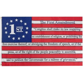 3x5 1st Amendment Betsy Ross Premium 100D 3'x5' Woven Poly Nylon Flag Banner
