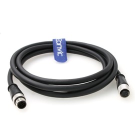 Eonvic M12 A-Code 12 Pin Male to Female High Flexible Cable for Cognex Camera Actuators Sensors Industrial Ethernet Fieldbus (2M)