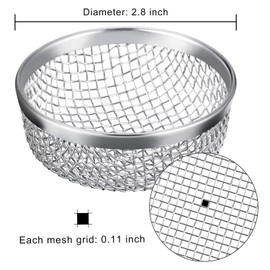 TOODOO 2 Pack Flying Insect Screen RV Furnace Vent Screen RV Water Heater Vent Cover 2.8 Inch Stainless Steel Mesh with Installation Tool
