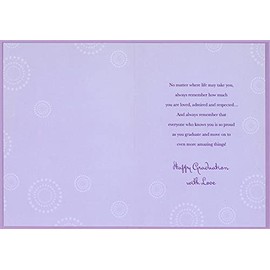 Designer Greetings Stepping Stones on Grass : Emerson Quote Graduation Congratulations Card for Granddaughter