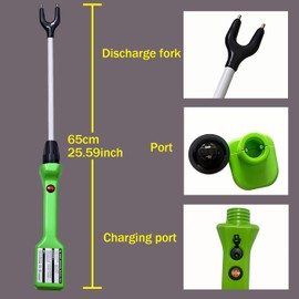 Cattle Prod Rechargeable with Led Light, Waterproof Cattle Prod for Dogs, Cattle Prod Self Defense, Lightweight Cattle Prod Livestock for Cow, Electric Cattle Prod, 25.17Inch, Green