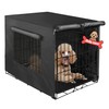 Akinerri Dog Crate Cover with Mesh Window, Double Door Waterproof