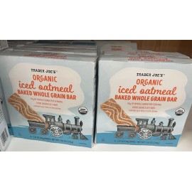 Trader Joe’s 2 Pack Trader Joe’s Organic Iced Oatmeal Baked Whole Grain Bar 7.62 oz Each NEW