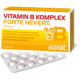 Vitamin B Complex Forte Hevert, 100 mg/ 50 mg/ 0.5 mg, Tablets, Pack of 60 Tablets