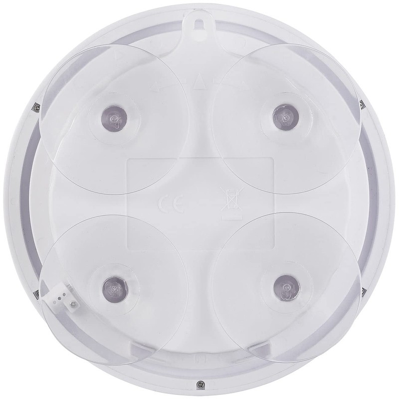 St. Leonhard Bathroom Clock: Bathroom Wall Clock with LCD Thermometer,