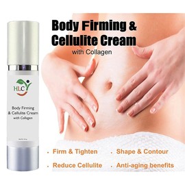 Body Firming & Cellulite Cream with Collagen (4 oz) - Visibly reduce the appearance of cellulite, dimpled, puckering skin and tighten loose areas by Healthy Life Creations