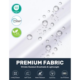 Mens UV Sun Protection Long Sleeve Shirts Rash Guard for Outdoor Fishing Hiking Swimming UPF 50+ (Color: Palm Shade, Size: Large)