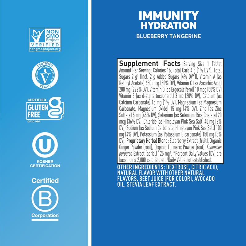 Nuun Immunity Electrolyte Tablets with Vitamin D, C, E, &