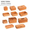 Wenko Bamboo Organiser Terra 3 Compartments -Storage Box, Bathroom Basket,
