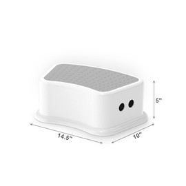 UNCLE WU Step Stool for Kids - Bathroom Safety Bottom as Potty Training Stool -Slip Resistant Surface 1 Step Stool for Toddler/Adult