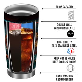 ATHAND Evil Eye 20 Oz Insulated Tumblers with Lid | Stainless Steel Vacuum Tumbler Travel Coffee Mugs | Best Birthday Gifts For Women,1 Pcs
