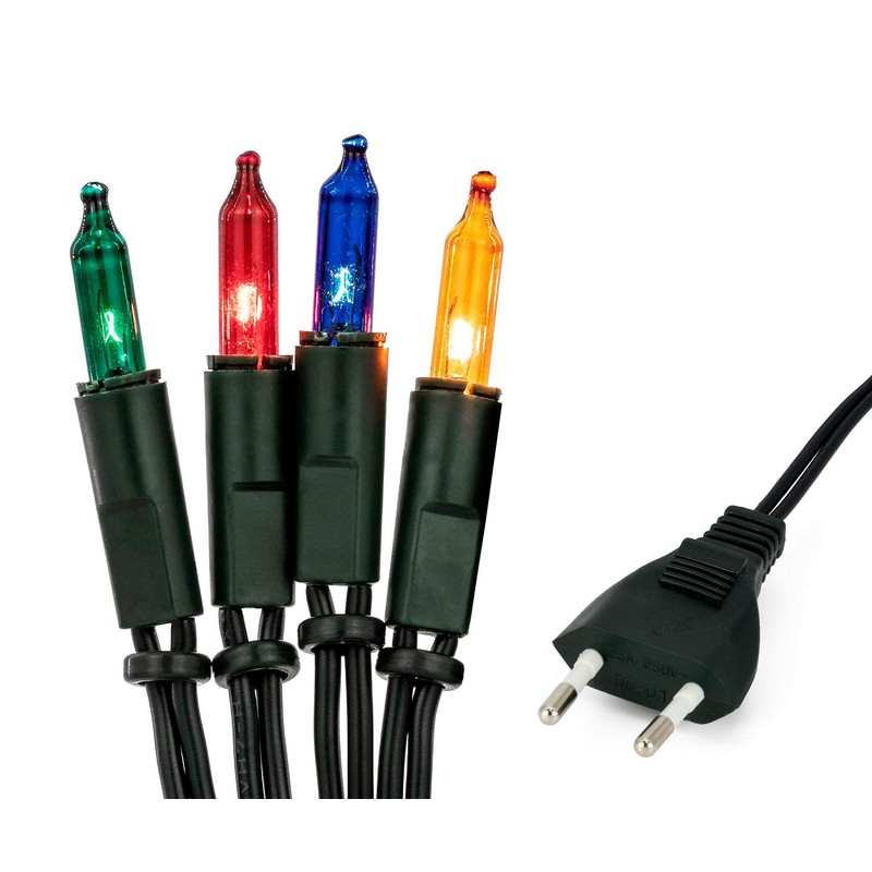 hellum 832075 20-Bulb Mini Fairy Lights, Indoor Power-Operated Multi-Coloured Lights