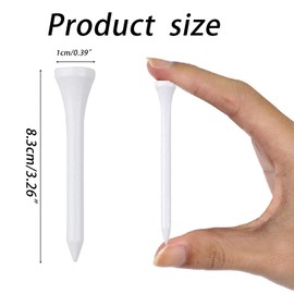 Wzenclave 100Pcs Wooden Golf Tees White Bulk Wooden Golf Table Durable Professional Natural Golf Accessories Suitable Reduces Friction and Provides More Stable Side Rotation for Men and Woman