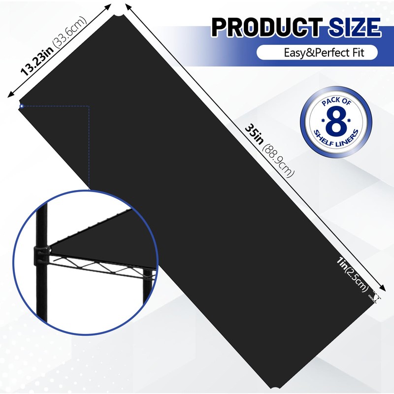 Sliner 8 Pack 14 x 36 Inch Wire Shelf Liner
