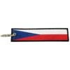Czech Republic Flag Key Chain, 100% Embroidered