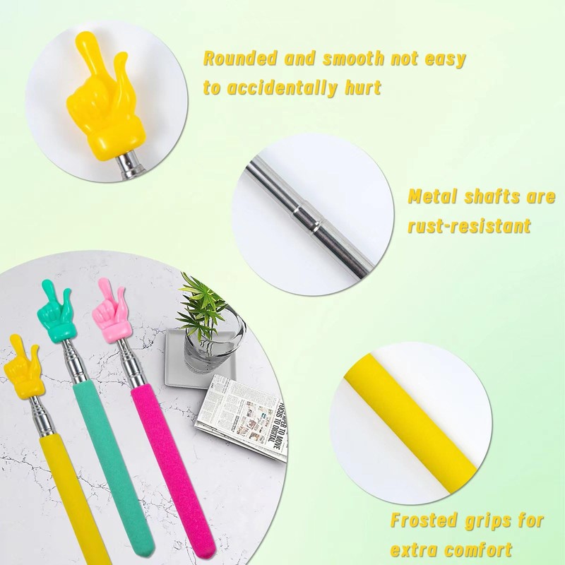 6 pcs Telescopic Teachers Pointer Teachers Pointer Sticks Mini Retractable