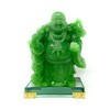HOULU 8 inch Laughing Buddha Statue for Home Decor, Green