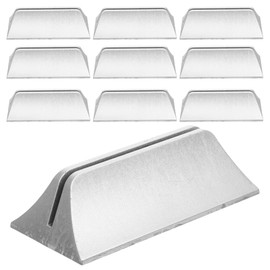 10Pcs Adjustable Desk Partition Bracket Clip, Plastic Screen Partition Clamp, Silver Desktop Divider Clamp, Privacy Panel Clip for Office Desk