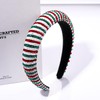 vokone Christmas Headband Bejewelled Crystal Beaded Padded Headband Statement Chistmas