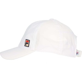 Fila VM9755 Tennis Cap, Uni Bamboo Patch Taffeta Cap, white