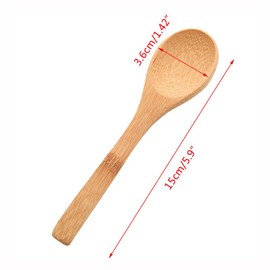 20pcs Mini Handmade Wooden Spoon Small Wood Children Spoons Ice-Cream Sugar Honey Coffee Teaspoon Kitchen Condiment Spoon