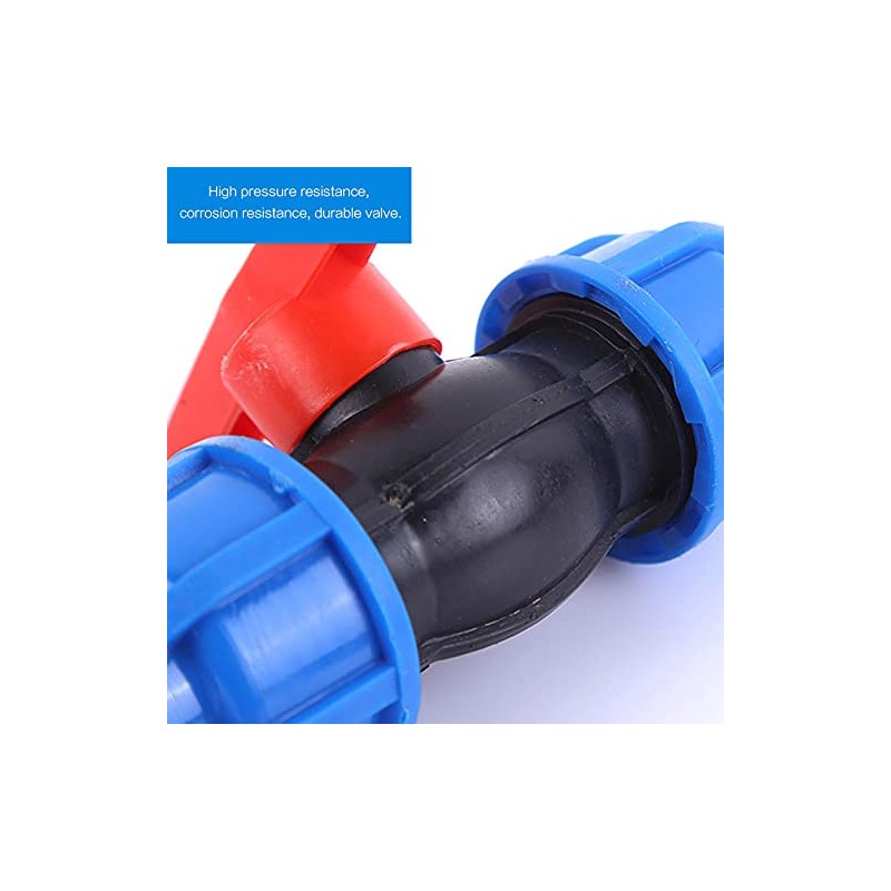 ExcInter 20/25/32mm PE Pipe Tee Quick Connector Stop Tap Valve