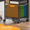 5-Tier Rolling File Cart with Drawers, File Cabinet Organizer for
