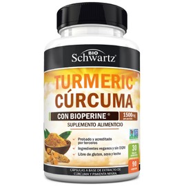 Crcuma con Extracto de Pimienta Negra  Turmeric 1500 mg  Cpsulas de Curcumina Ultrapotente de Alta Absorcin con 95 de Curcuminoides y BioPerine  Sin  