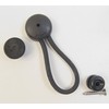 StayPut Bungee/Shock Cord Fastener, Black w/Black Surface Attachment Knob &