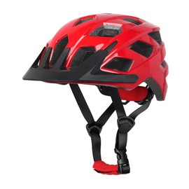 Kids Bike Helmet, 2 Size Adjustable for Youth Toddler Boys & Girls 3-5-8-10-12-14 Years, Child Helmets with Visor for Skating Cycling Scooter (Red, M: 54-58 cm / 21.3"-22.8")