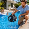 Cordless Robotic Pool Cleaner for Home Pools – 90-Minute Self-Parking