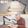 12X Magnifying glass with Light and Stand,5 Inches 2-in-1 Lighted