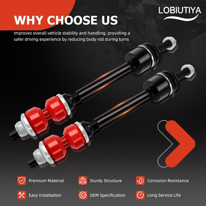 LOBIUTIYA K80894 Front Stabilizer Sway Bar End Link Kit with