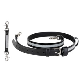 Perfect Fit Firefighter Leather Reflective Bundle- Radio Strap and Anti-Sway Holder Combo Kit