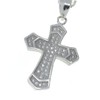 SpringNahal Silver Jesus Christian Prayer Cross Charm Pendant Necklace for