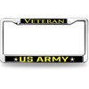 US Army Vet License Plate Frame Patriotic US Army Veteran