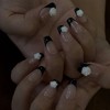 Noir Rose Handmade Nail Tips - Almond Egg / 누아르