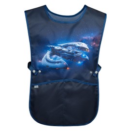Baagl Children's Apron Girls Boys Cooking Apron Children Apron Painting Apron Craft Apron for Children (Space Ship)