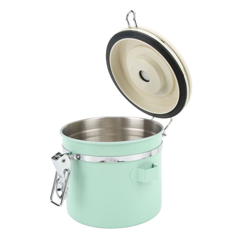 Coffee Canister Mint Green Food Grade Stainless Steel Airtight Coffee