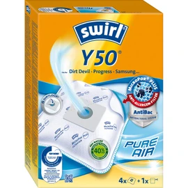 Swirl® Y 50 EcoPor® Staubsaugerbeutel für Dirt Devil, Grundig, Severin, 4 Beutel