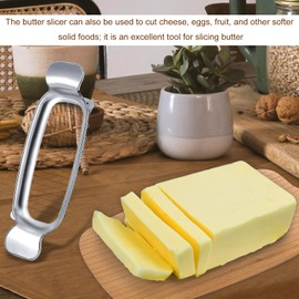 lasuroa Butter Slicer Cutter, Stainless Steel Cheese Cutter Butter Slicer Parts Multifunctional Kitchen Food Tool Butter Cutter Wire Cheese Slicer for Block Cheeses and Butter Gadgets Accessories