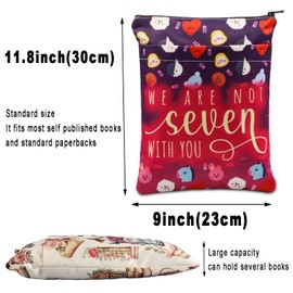 BWWKTOP K-Pop Band Book Sleeve k-Pop Army Gifts We Are Not Seven With You K-Pop Members Book Covers Book Protector (Seven With)