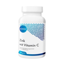 Nutritec Zinc with Vitamin C 365 Tablets, High Dose, Dietary Supplement