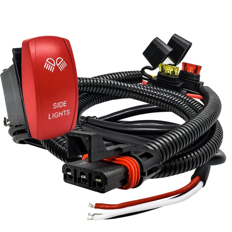 OZ-USA Pulse Power Bus Bar Plug 3-Wire Side Light Red